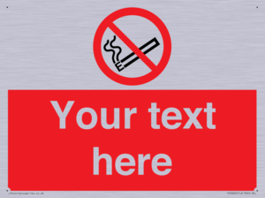 Custom No E-cigarettes / Vaping Sign